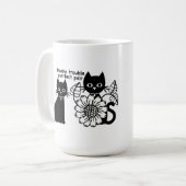 Double Trouble Purrfect Pair Cat Mok (Voorkant links)