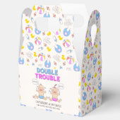 Double Trouble Twin Boy & Girl Baby shower Bedankdoosjes (Geopend)