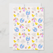 Double Trouble Twin Boy & Girl Baby shower Kaart (Achterkant)