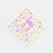 Double Trouble Twin Meisjes Baby shower Servet (Hoek)