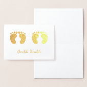 Double Trouble Twins Nieuwe baby aankondiging Goud (Display)