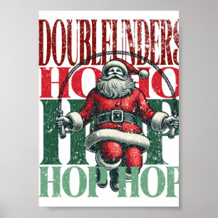 DOUBLE-UNDERS Leuke Kerstversie Fitness Voorwaarde Poster