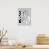 Double Vision Hockey Player (mannelijk) Poster (Keuken)