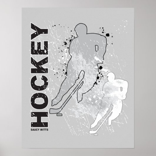 Double Vision Hockey Player (mannelijk) Poster (Voorkant)
