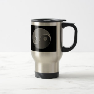Double Yin Yang Aluminium Travel Mug Reisbeker