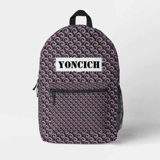 Double Yin Yang Spiral van Kenneth Yoncich Bedrukte Rugzak (Voorkant)