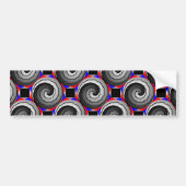 Double Yin Yang Spiral van Kenneth Yoncich Bumpersticker (Voorkant)