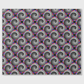 Double Yin Yang Spiral van Kenneth Yoncich Cadeaupapier (Vlak)