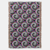 Double Yin Yang Spiral van Kenneth Yoncich Deken (Voorkant Verticaal)