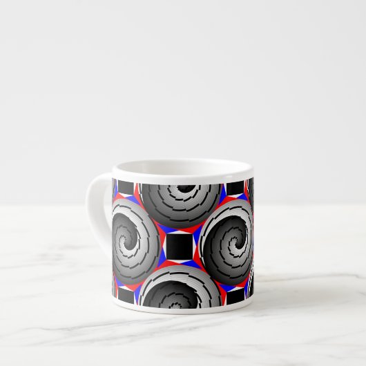 Double Yin Yang Spiral van Kenneth Yoncich Espresso Kop (Links)
