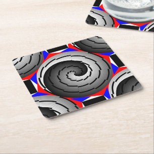 Double Yin Yang Spiral van Kenneth Yoncich Kartonnen Onderzetters