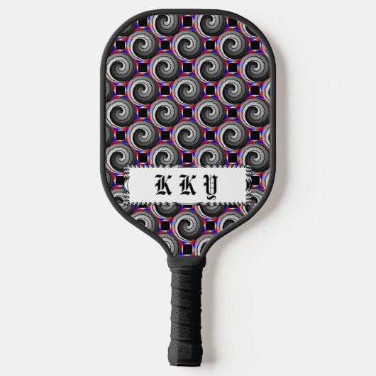 Double Yin Yang Spiral van Kenneth Yoncich Pickleball Paddle (Achterkant)