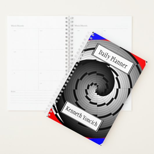 Double Yin Yang Spiral van Kenneth Yoncich Planner (Display)