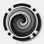 Double Yin Yang Spiral van Kenneth Yoncich Pokerchips (Achterkant)
