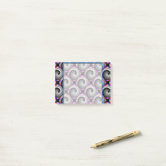 Double Yin Yang Spiral van Kenneth Yoncich Post-it® Notes (Op bureau)