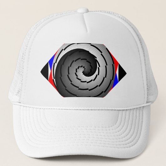 Double Yin Yang Spiral van Kenneth Yoncich Trucker Pet (Voorkant)