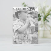 Double Young/Old Photo 70th Birthday Kaart (Staand voorkant)