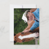 Double Young/Old Photo 70th Birthday Kaart (Achterkant)