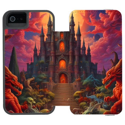 Double Your Dragon Fantasy Final Incipio iPhone Portemonnee Hoesje (Agenda Open)