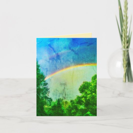 DOUBLERAINBOW VERDE- WENSKAART KAART (Voorkant)