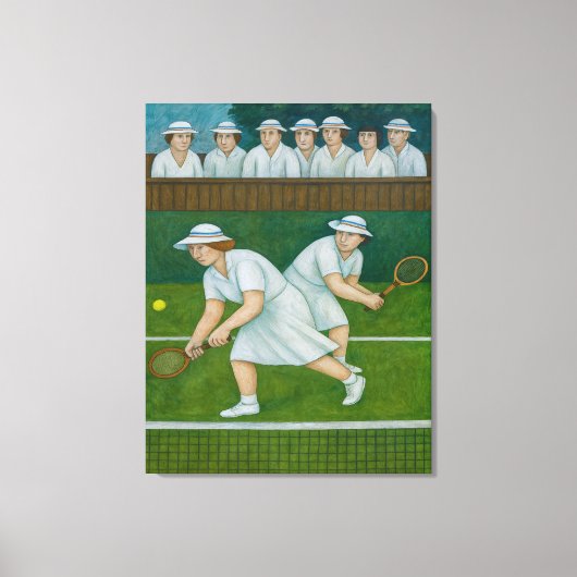 Doubles - Large Wrapped Canvas Tennis Art Print (Voorkant)