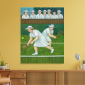 Doubles - Large Wrapped Canvas Tennis Art Print (Insitu (Woonkamer))