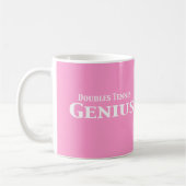 Doubles Tennis Genius Gifts Koffiemok (Links)