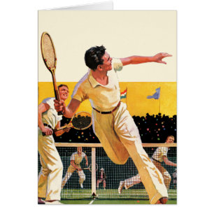 Doubles Tennis Match