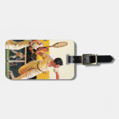 Doubles Tennis Match Bagagelabel (Voorkant horizontaal)