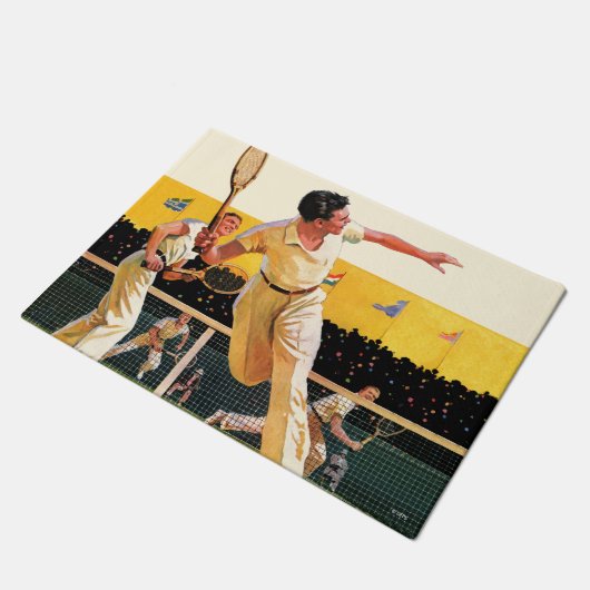 Doubles Tennis Match Deurmat (Schuin)