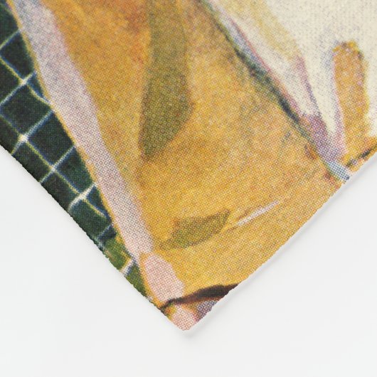 Doubles Tennis Match Fleece Deken (Hoek)