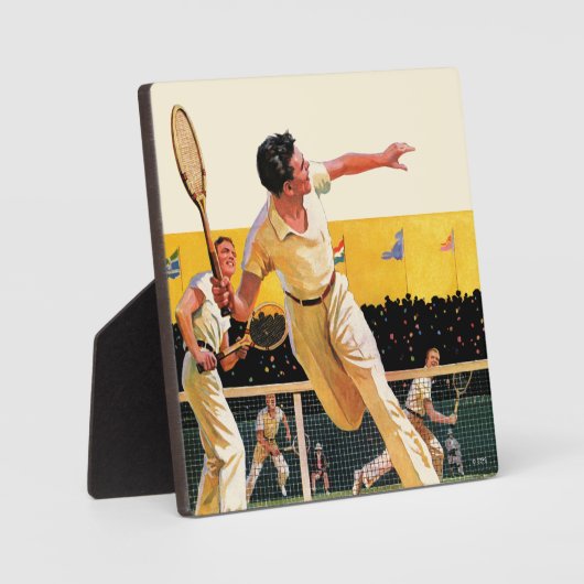 Doubles Tennis Match Fotoplaat (Voorkant)