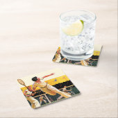 Doubles Tennis Match Kartonnen Onderzetters (Insitu)