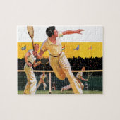 Doubles Tennis Match Legpuzzel (Horizontaal)