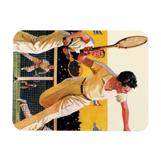 Doubles Tennis Match Magneet (Horizontaal)