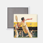 Doubles Tennis Match Magneet (Voorkant / Achterkant)