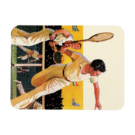 Doubles Tennis Match Magneet (Horizontaal)