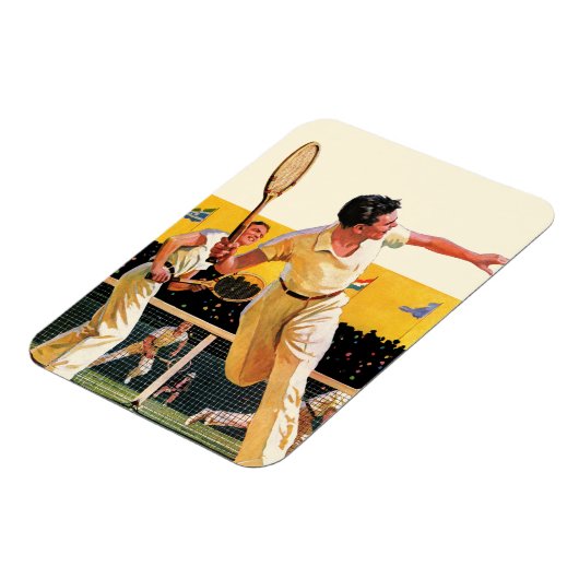 Doubles Tennis Match Magneet (Linkerzijde)