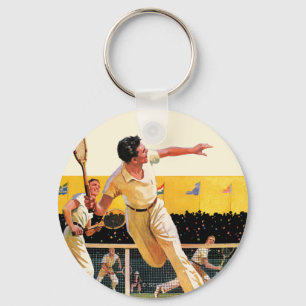 Doubles Tennis Match Sleutelhanger