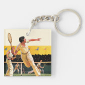 Doubles Tennis Match Sleutelhanger (Achterkant)