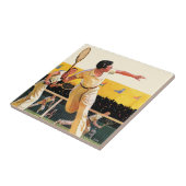 Doubles Tennis Match Tegeltje (Zijkant)