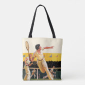 Doubles Tennis Match Tote Bag (Achterkant)