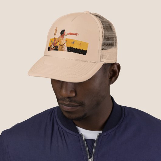 Doubles Tennis Match Trucker Pet (In situ)