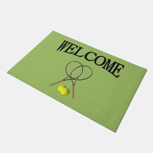 Doubles Tennis Sport Thema Green Deurmat (Schuin)