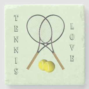 Doubles Tennis Sport Thema Persoonlijk Stenen Onderzetter