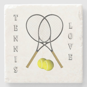 Doubles Tennis Sport Thema Persoonlijk Stenen Onderzetter