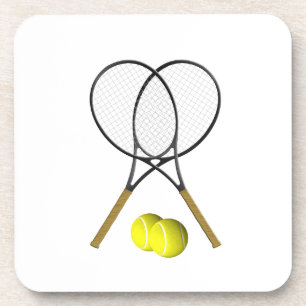 Doubles Tennis Sport Theme Bier Onderzetter