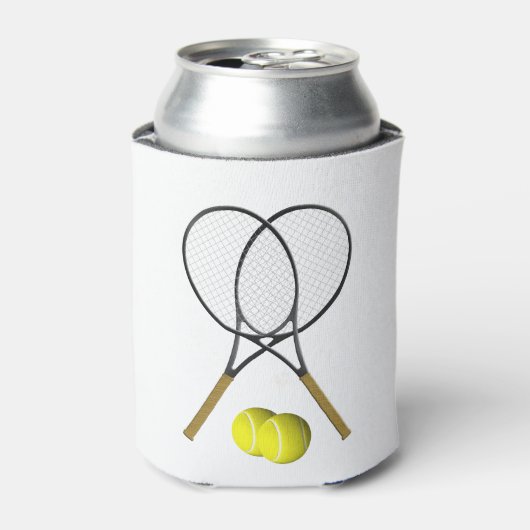Doubles Tennis Sport Theme Blikjeskoeler (Blikje Voorkant)