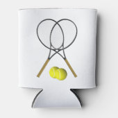 Doubles Tennis Sport Theme Blikjeskoeler (Voorkant)