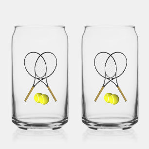 Doubles Tennis Sport Theme Blikvorm Glas